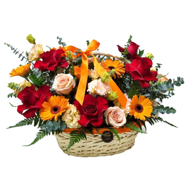 Basket of Roses | MD111 - Jade Valley Gifts & Floral Design Centre