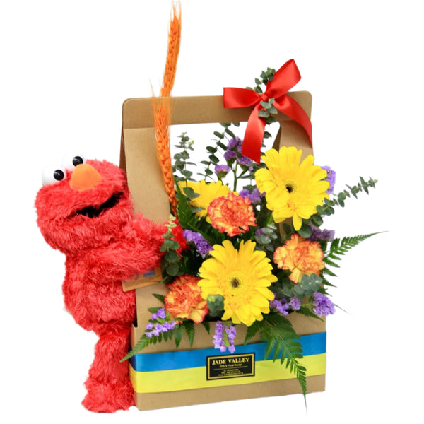 Sesame Street Plush Toy with Flowersl | GT283 - Jade Valley Gifts & Floral Design Centre