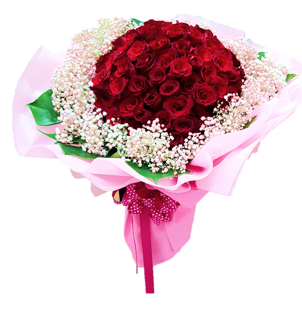 Valentine's Day Rose Bouquet | 50 stalk & 99 stalk | VT6 - Jade Valley Gifts & Floral Design Centre