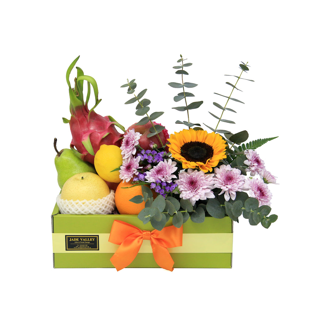 Fruits & Sunflowers Get Well Hamper | FF147 - Jade Valley Gifts & Floral Design Centre