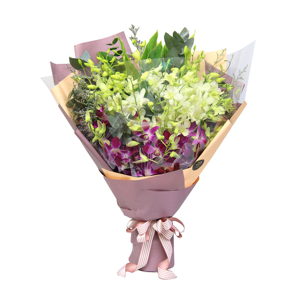 Orchids Hand Bouquet  | BQ165 - Jade Valley Gifts & Floral Design Centre