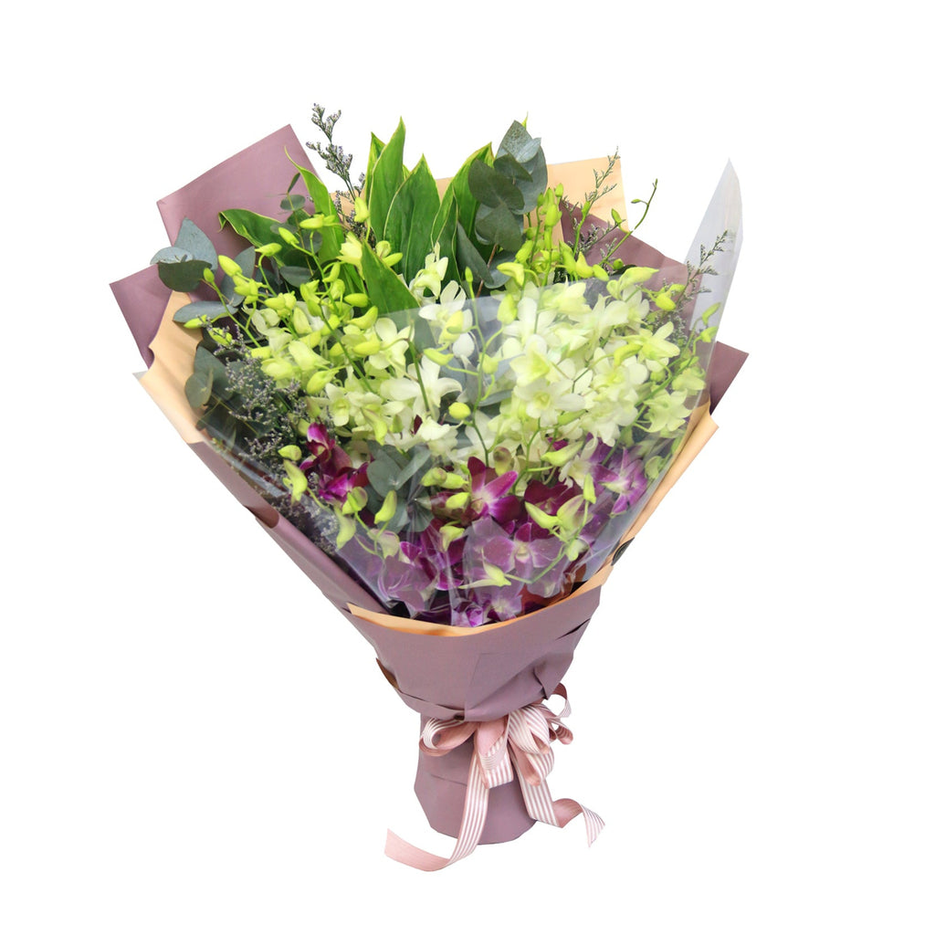 Orchids Hand Bouquet  | BQ165 - Jade Valley Gifts & Floral Design Centre
