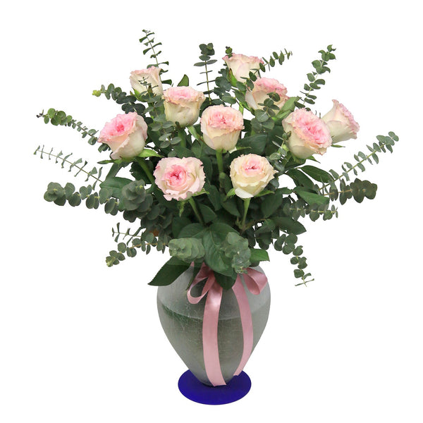 Roses on Vase | TB137 - Jade Valley Gifts & Floral Design Centre