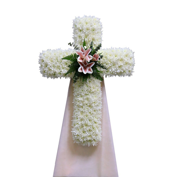 Cross Wreath | C423 - Jade Valley Gifts & Floral Design Centre