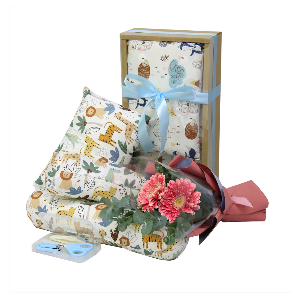 Baby Blosters Set with Flowers | B305 - Jade Valley Gifts & Floral Design Centre