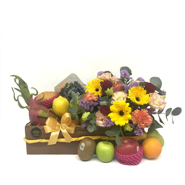 Fruit & Flowers Get Well Basket | FF169 - Jade Valley Gifts & Floral Design Centre