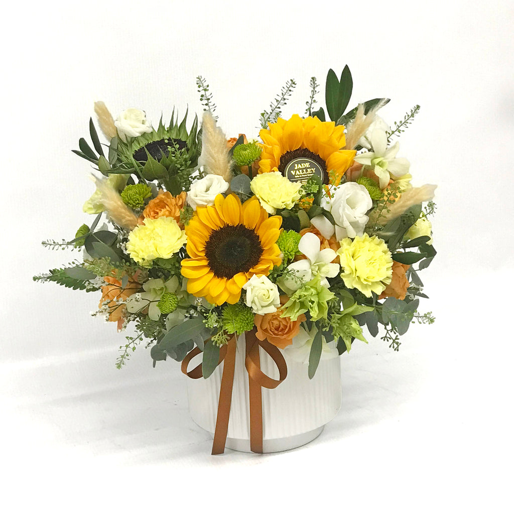 Sunflowes & Roses Flowers | TB160 - Jade Valley Gifts & Floral Design Centre