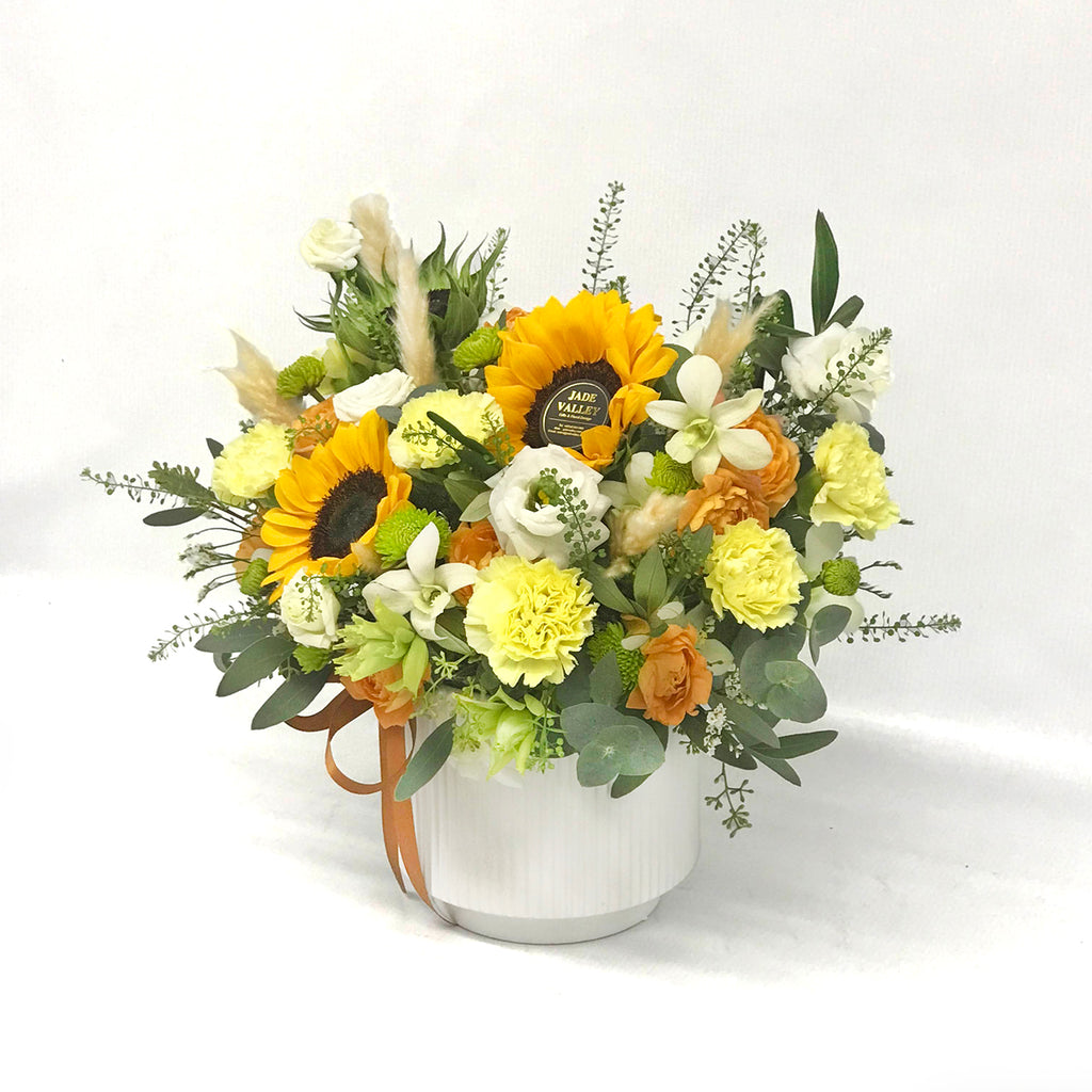 Sunflowes & Roses Flowers | TB160 - Jade Valley Gifts & Floral Design Centre