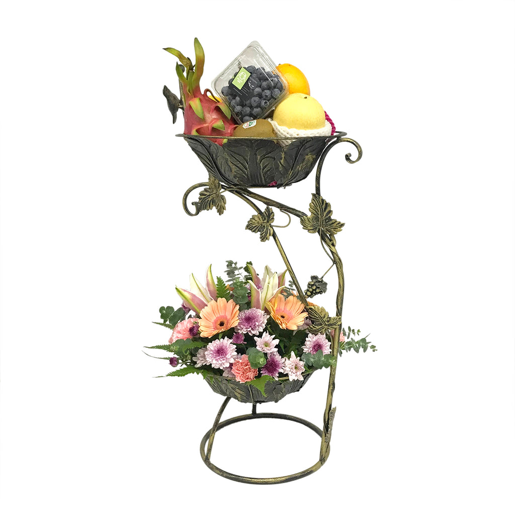 Fruit & Flowers Get Well in Fruit Stand | FF173 - Jade Valley Gifts & Floral Design Centre