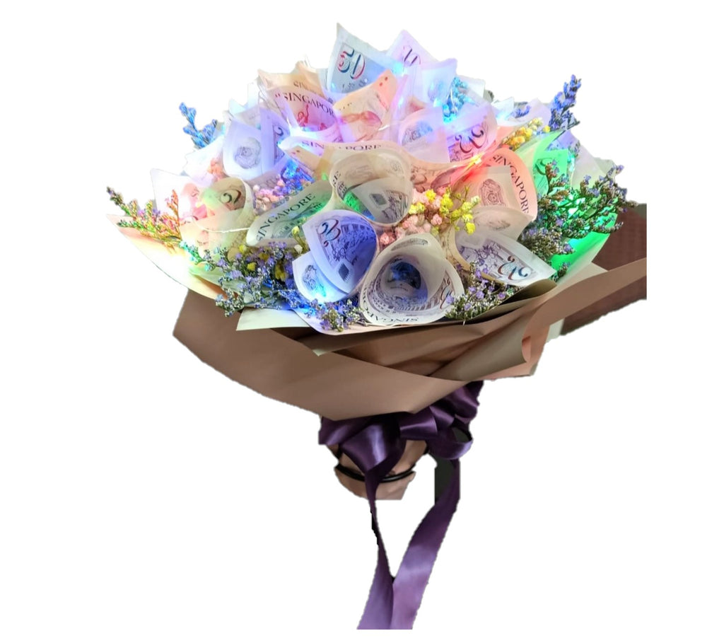 Money Flower Hand Bouquet | V16 - Jade Valley Gifts & Floral Design Centre