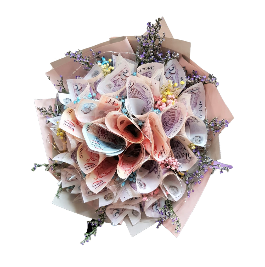 Money Flower Hand Bouquet | V16 - Jade Valley Gifts & Floral Design Centre