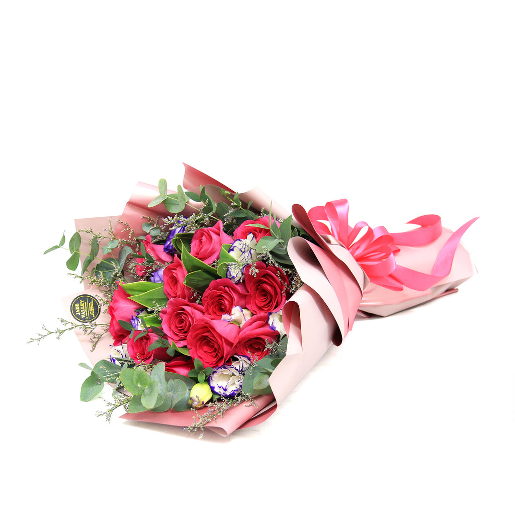 Red Rose Bouquet | 12 Roses | V5 - Jade Valley Gifts & Floral Design Centre