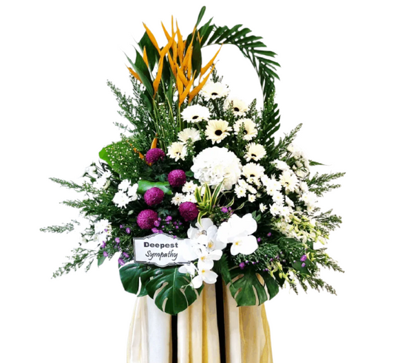 Condolence Arch Wreath  | W509 - Jade Valley Gifts & Floral Design Centre