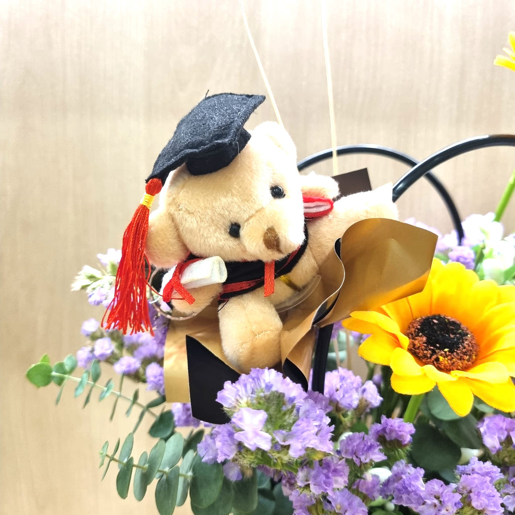 Graduation Flowers and Graduation Bear | GT260 - Jade Valley Gifts & Floral Design Centre