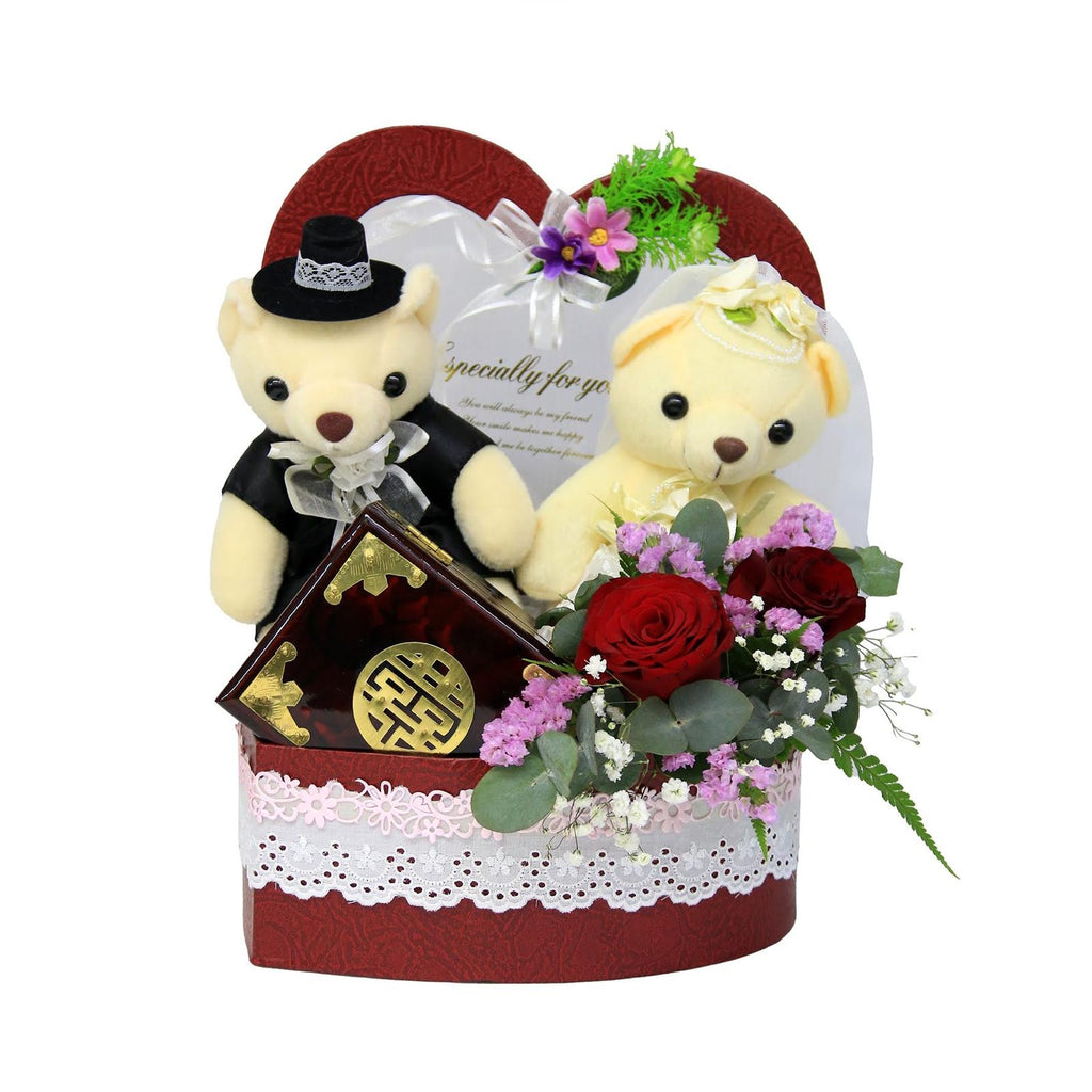 Wedding Bears Gifts Set | GT229 - Jade Valley Gifts & Floral Design Centre