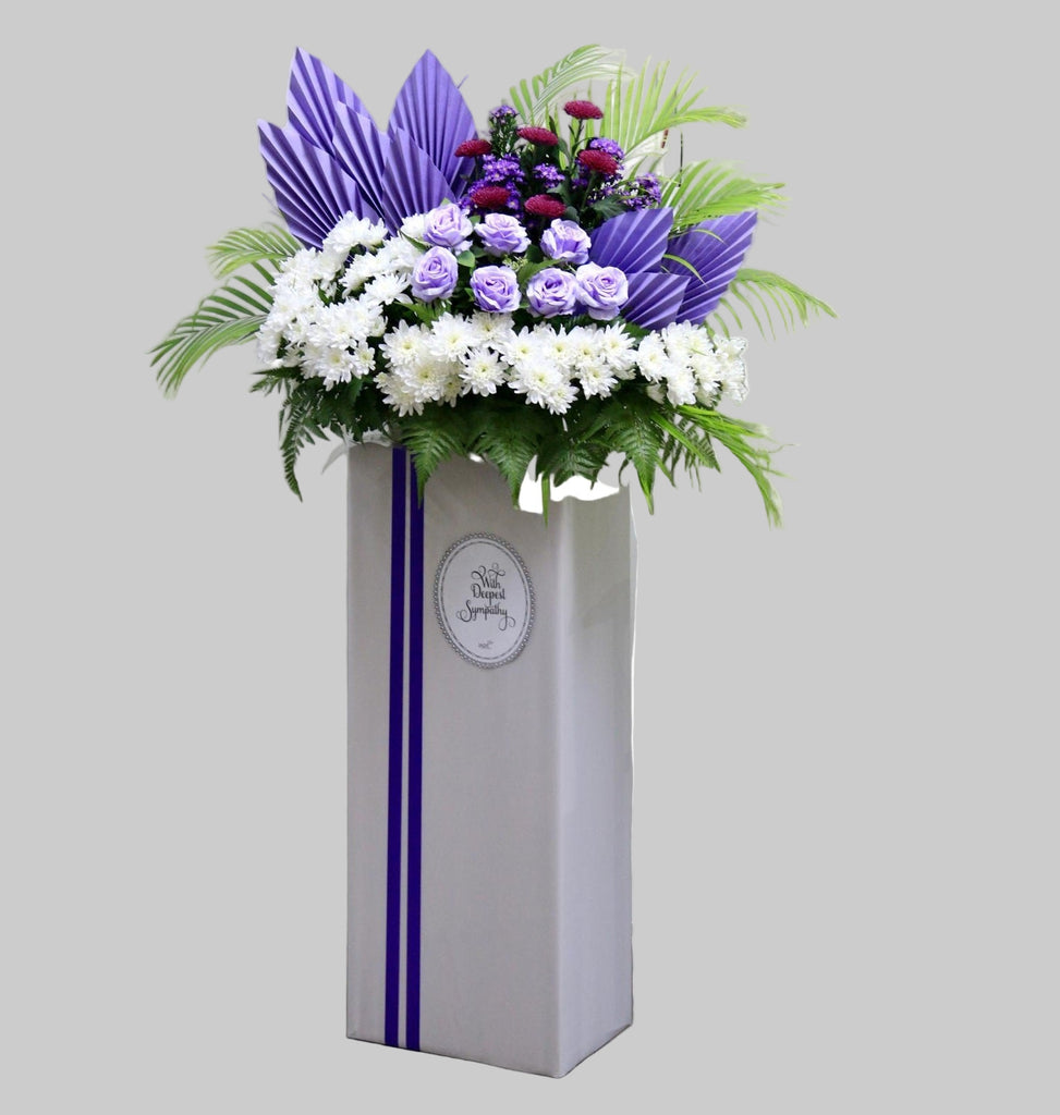 Condolence Wreath on Tripod Stand | W652 - Jade Valley Gifts & Floral Design Centre