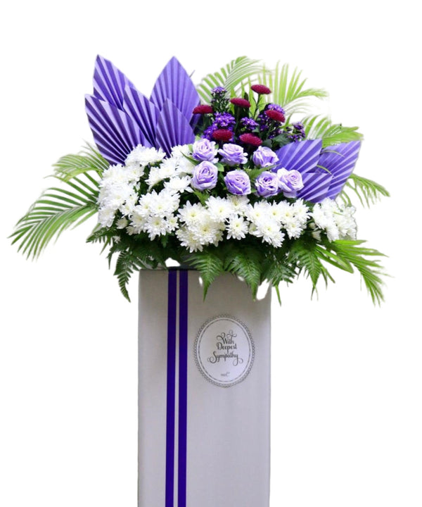 Condolence Wreath on Tripod Stand | W652 - Jade Valley Gifts & Floral Design Centre
