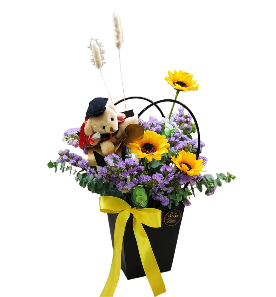 Graduation Flowers and Graduation Bear | GT260 - Jade Valley Gifts & Floral Design Centre