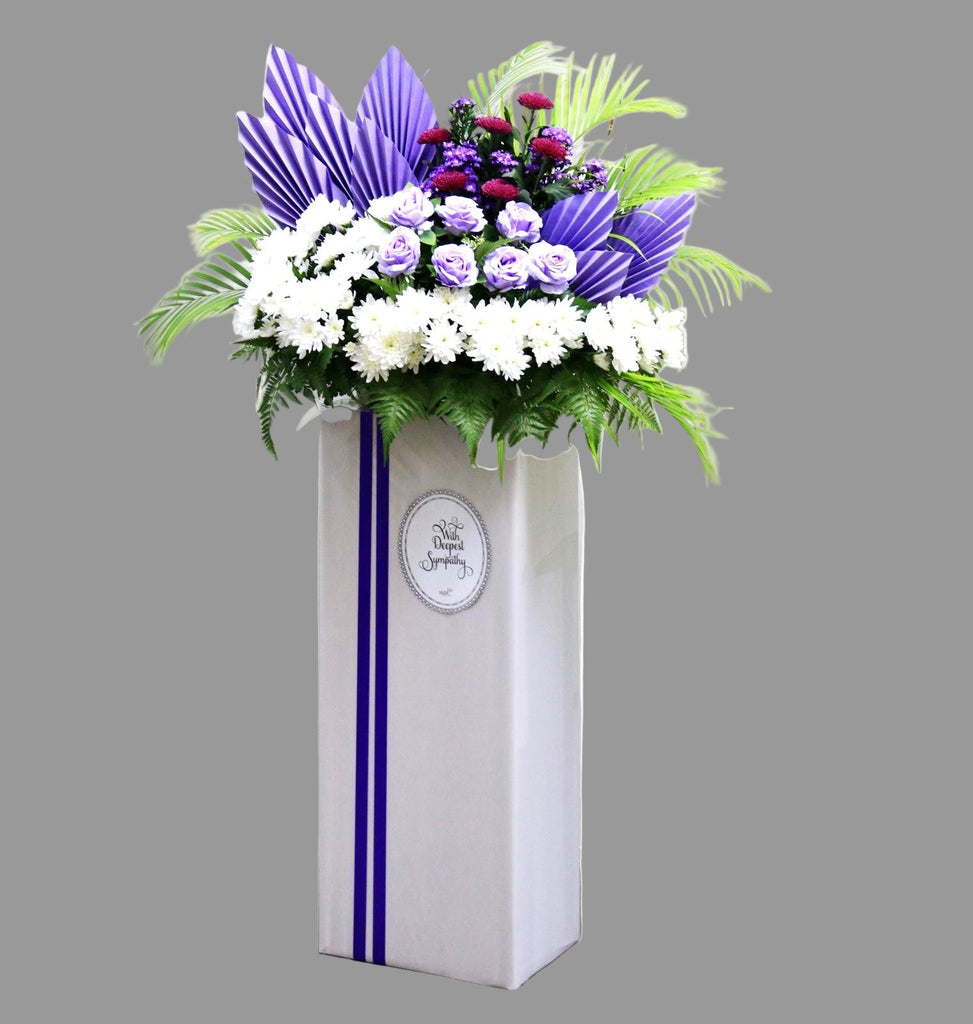 Condolence Wreath on Tripod Stand | W652 - Jade Valley Gifts & Floral Design Centre
