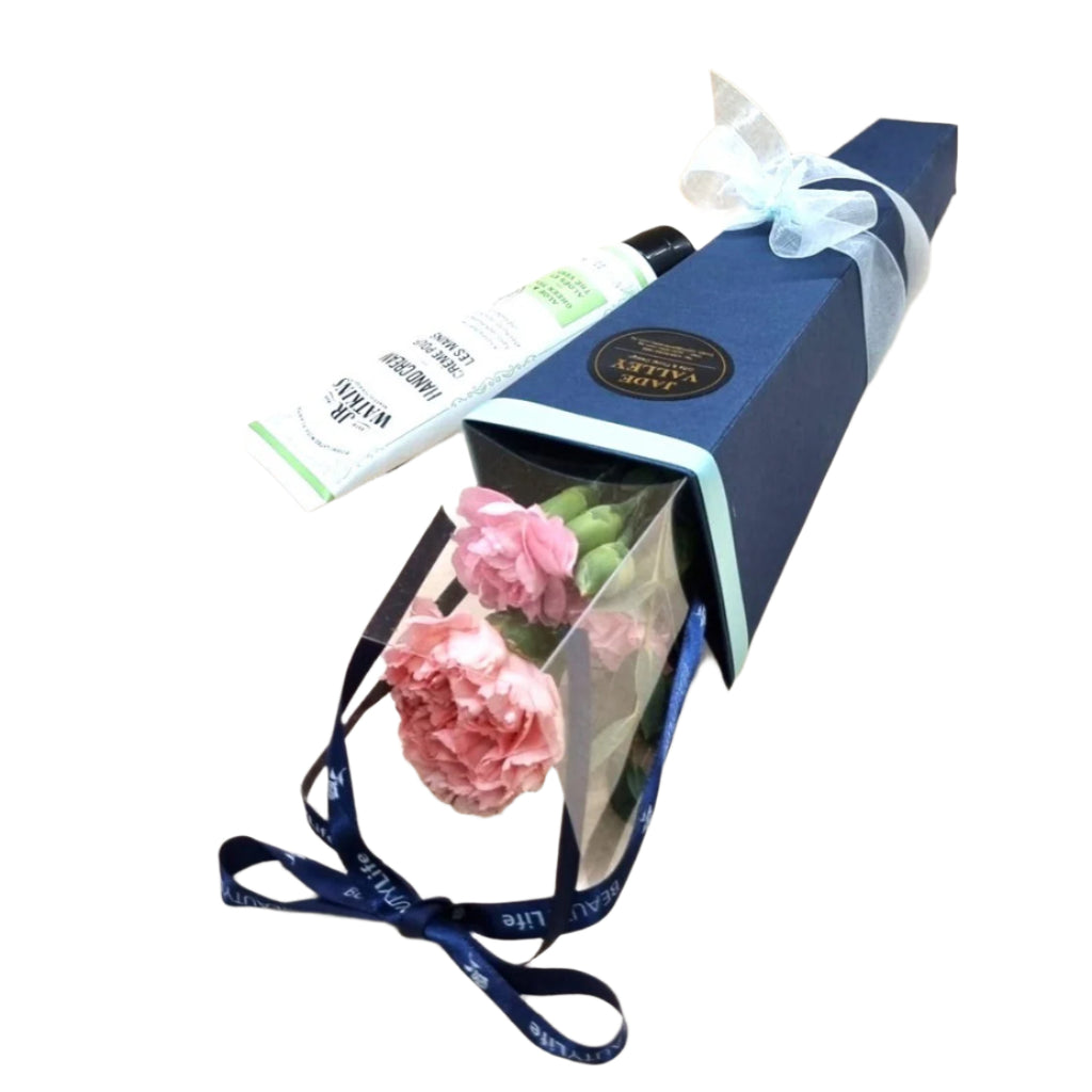 Carnation stalks with Hand Lotion | MD106 - Jade Valley Gifts & Floral Design Centre