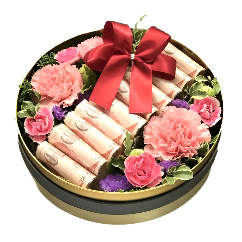 Money Box Flowers | MD120 - Jade Valley Gifts & Floral Design Centre