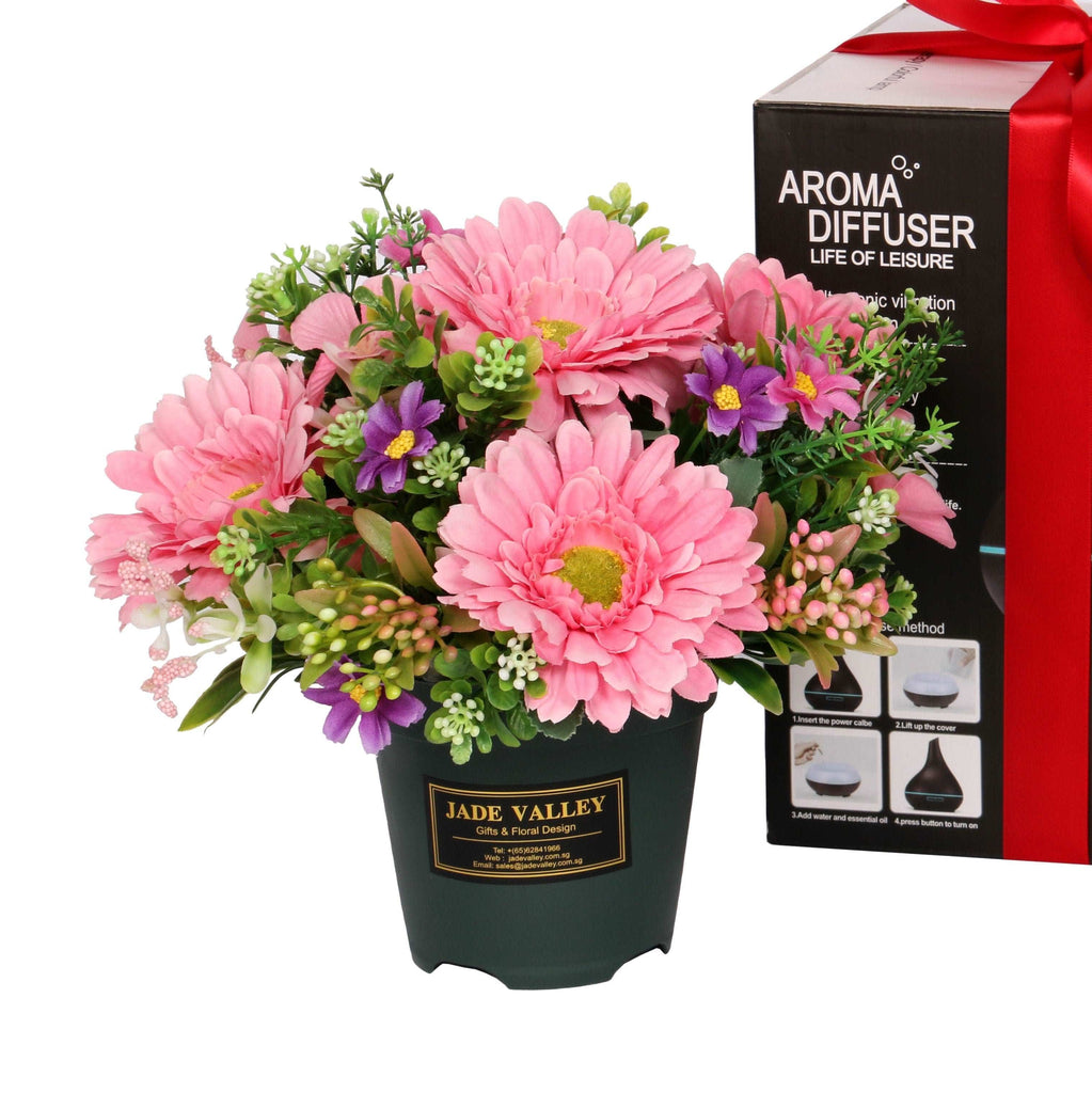 Aroma Diffuser with Fresh Cut Flowers | DF51 - Jade Valley Gifts & Floral Design Centre