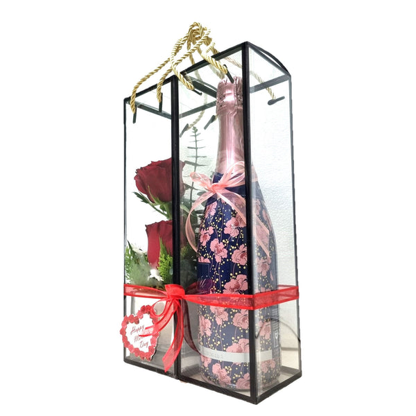 Roses with Moscato Wine| MD117 - Jade Valley Gifts & Floral Design Centre
