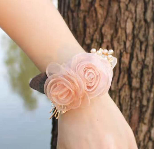 Bride Wrist band | WDB31 - Jade Valley Gifts & Floral Design Centre