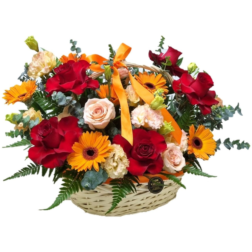 Basket of Roses | MD111 - Jade Valley Gifts & Floral Design Centre