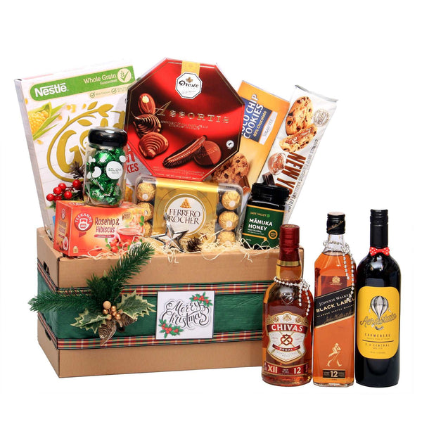 Christmas Hamper with Premium Whiskey | MA221 - Jade Valley Gifts & Floral Design Centre