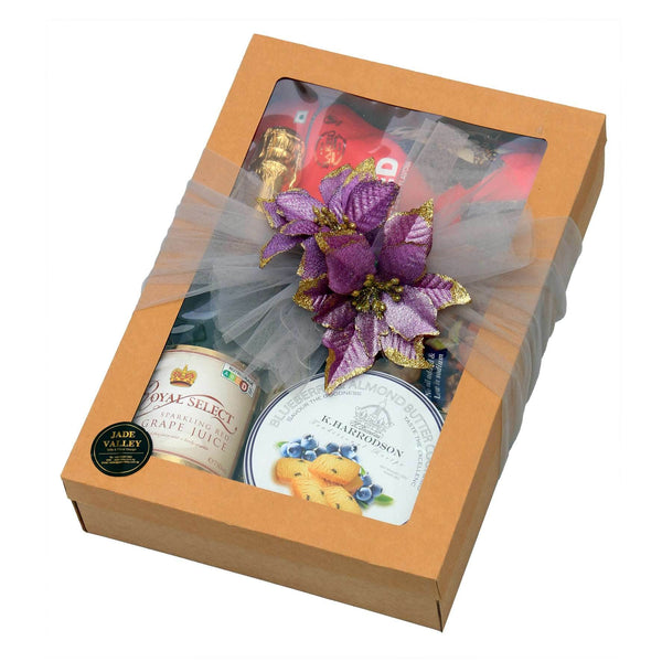 Christmas Snacks & Sparkling Beverage in Gift Box | MA203 - Jade Valley Gifts & Floral Design Centre
