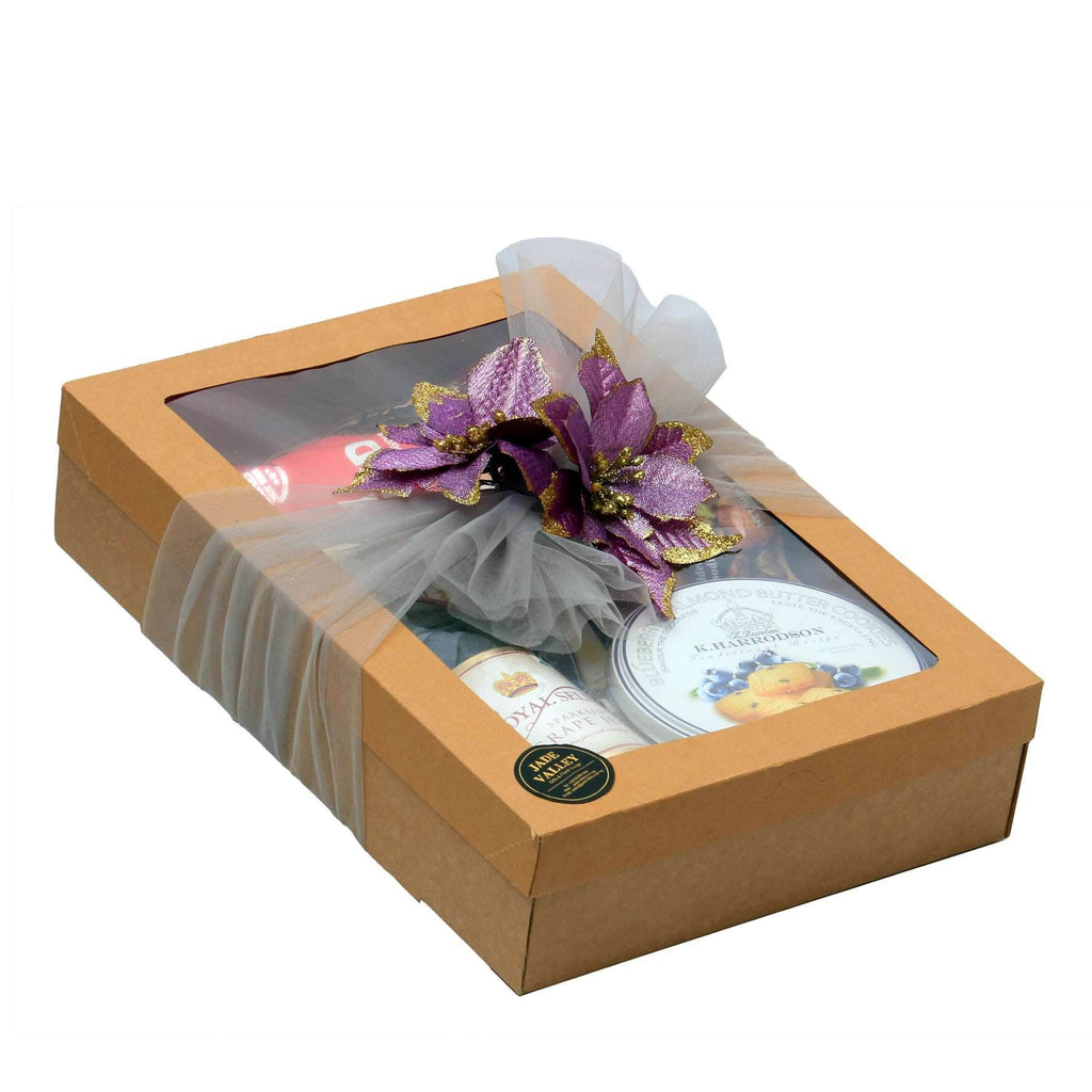 Christmas Snacks & Sparkling Beverage in Gift Box | MA203 - Jade Valley Gifts & Floral Design Centre