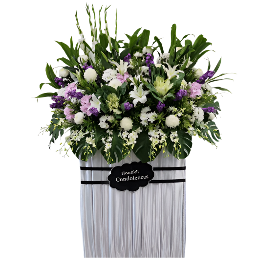 Condolence Wreath -  Premium Fresh Cut Flowers 250cm | W506 - Jade Valley Gifts & Floral Design Centre