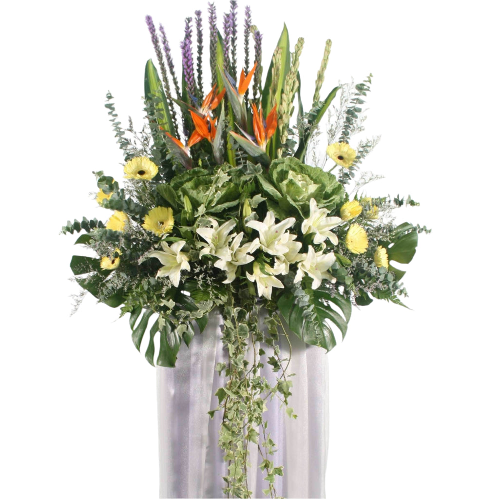 Condolence Wreath - Premium Fresh Flowers 220cm | W510 - Jade Valley Gifts & Floral Design Centre