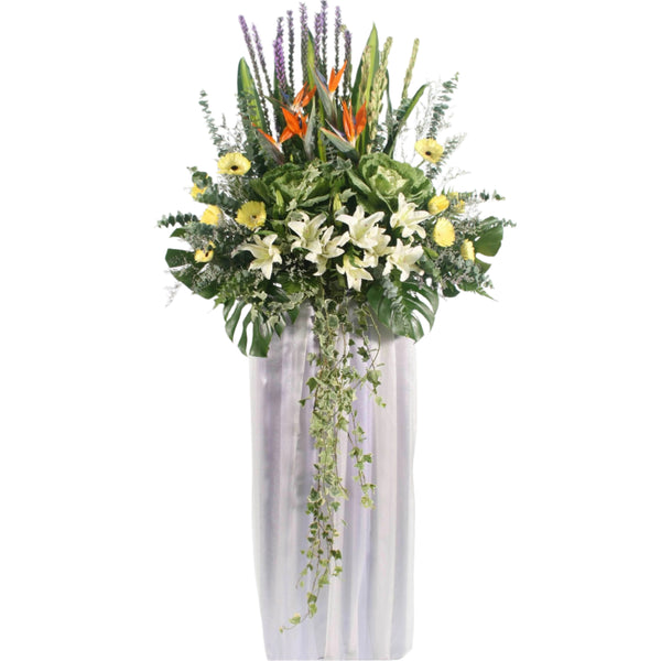 Condolence Wreath - Premium Fresh Flowers 220cm | W510 - Jade Valley Gifts & Floral Design Centre