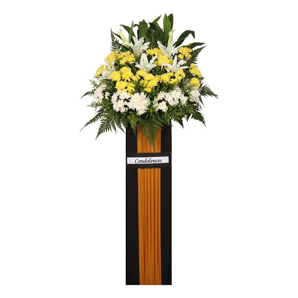 Condolence Wreath with Fresh Cut Flowers | W475 - Jade Valley Gifts & Floral Design Centre