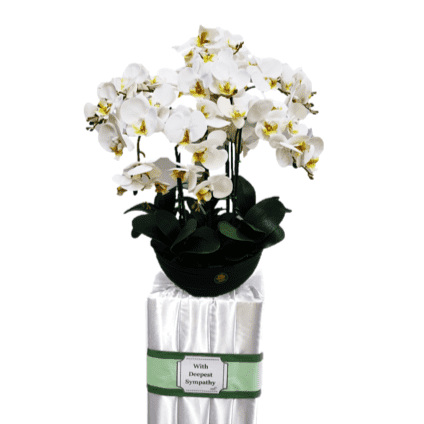 Condolence Wreath with Fresh Cut Flowers | W489 - Jade Valley Gifts & Floral Design Centre