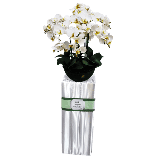 Condolence Wreath with Fresh Cut Flowers | W489 - Jade Valley Gifts & Floral Design Centre