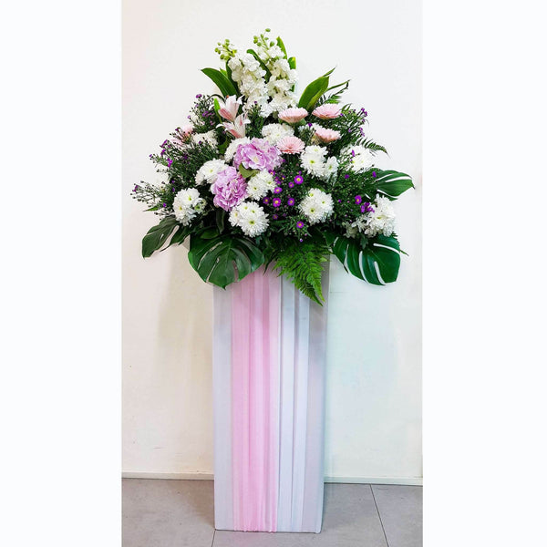 Condolence Wreath with Fresh Cut Flowers | W508 - Jade Valley Gifts & Floral Design Centre