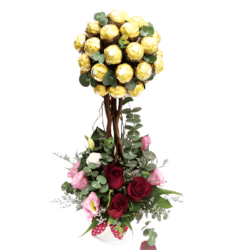 Ferrero Rochers with Flowers | GT242 - Jade Valley Gifts & Floral Design Centre