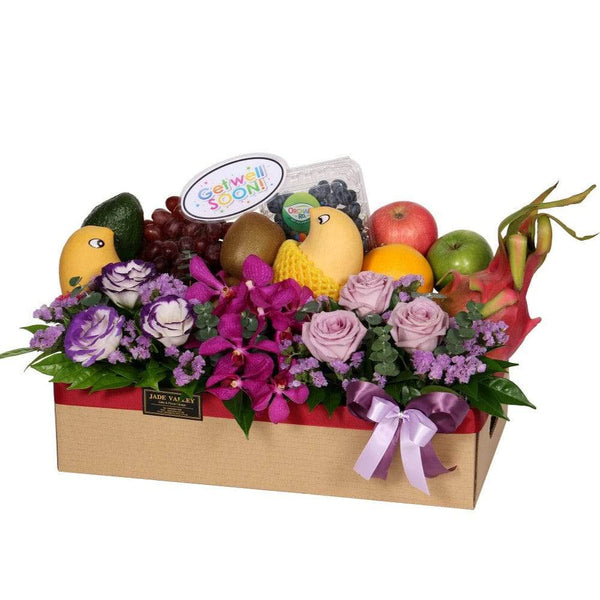 Fruit & Flowers Get Well Basket | FF152 - Jade Valley Gifts & Floral Design Centre