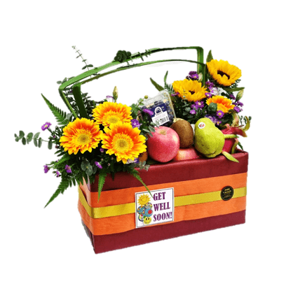 Fruit & Flowers Get Well Basket | FF163 - Jade Valley Gifts & Floral Design Centre