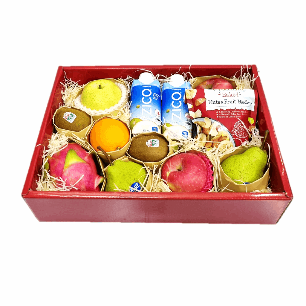 Fruit & Flowers Hamper | HF220 - Jade Valley Gifts & Floral Design Centre