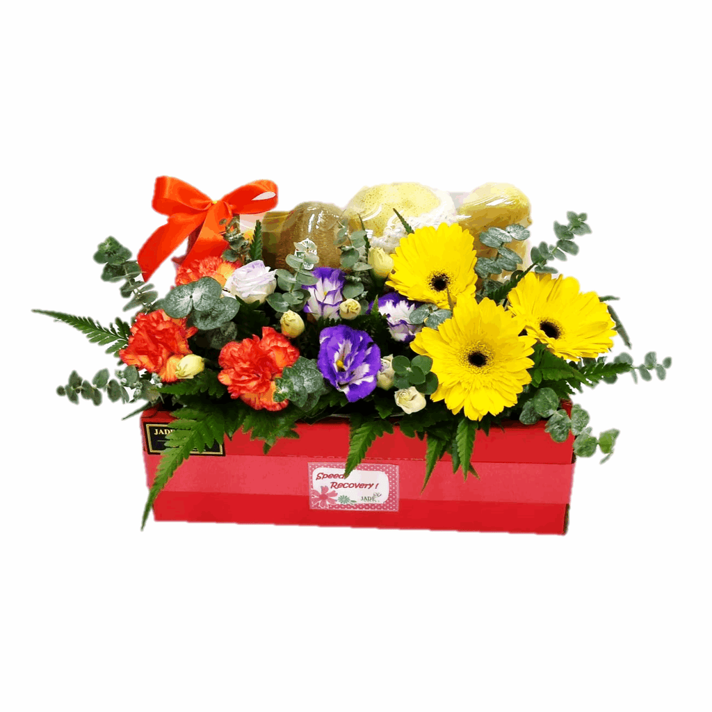 Fruits & Flowers Get Well Gift Box | FF150 - Jade Valley Gifts & Floral Design Centre