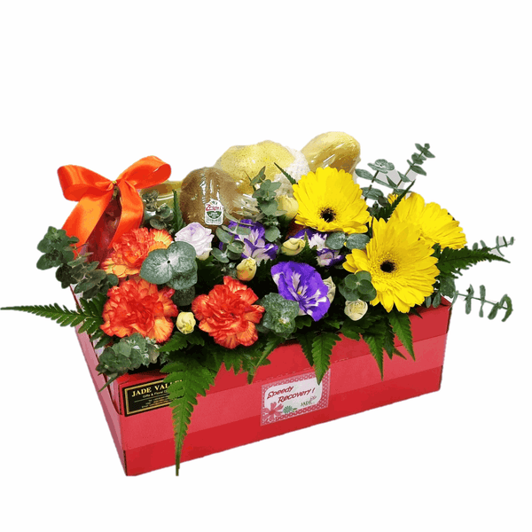 Fruits & Flowers Get Well Gift Box | FF150 - Jade Valley Gifts & Floral Design Centre