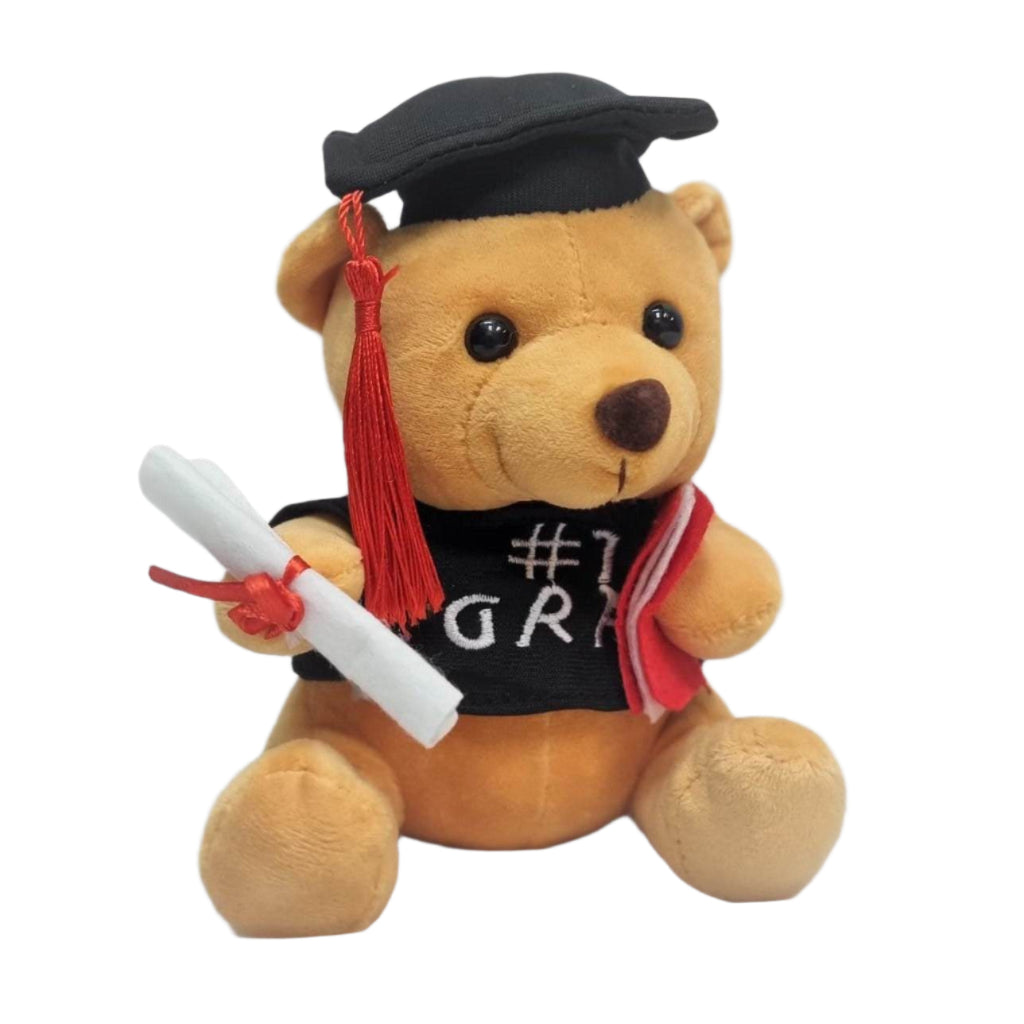 Graduation Bear with Baby's Breath Bouquet | BQ141 - Jade Valley Gifts & Floral Design Centre
