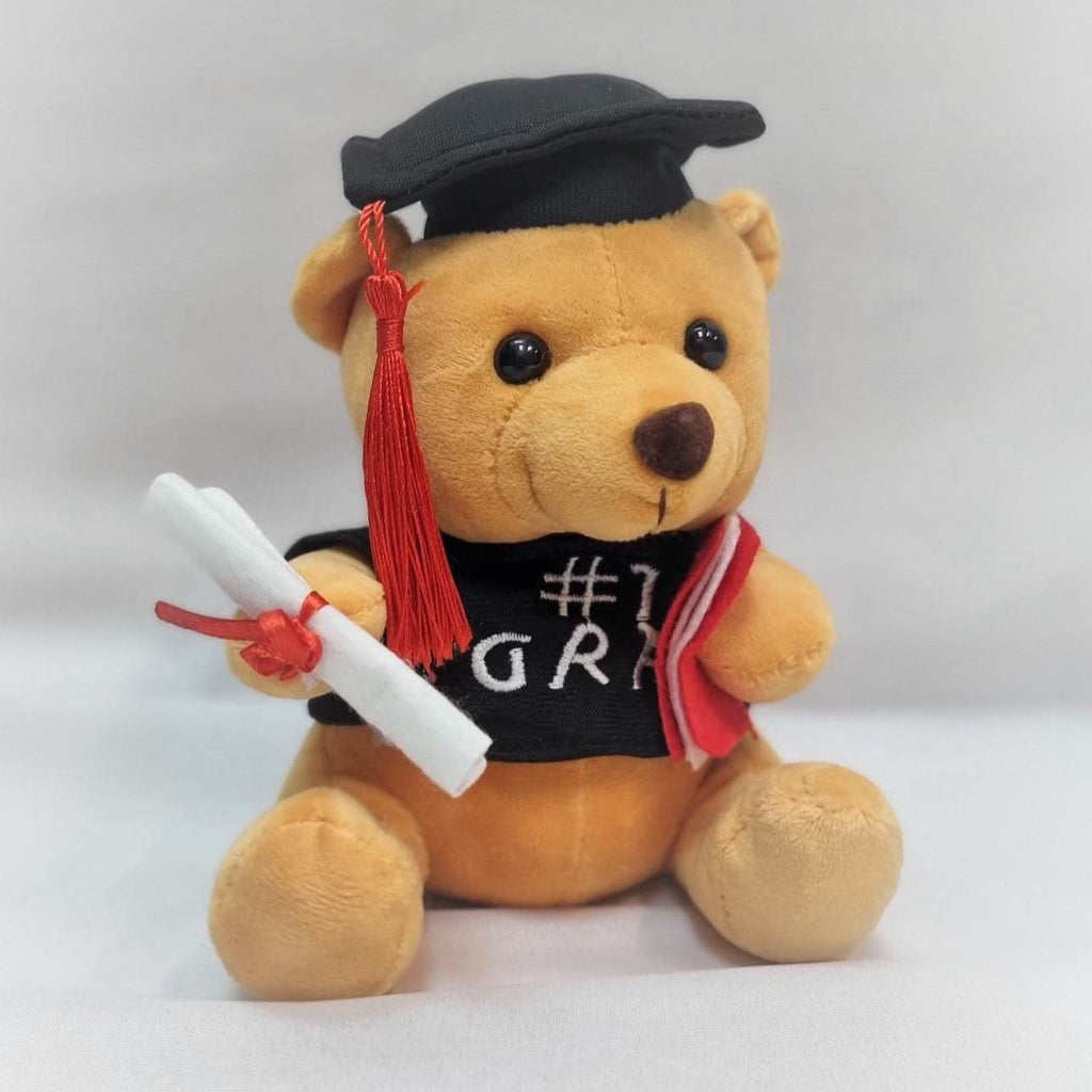 Graduation Bear with Roses Hand Bouquet | BQ143 - Jade Valley Gifts & Floral Design Centre