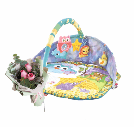 Newborn Baby Play Mat with Flowers | B258 - Jade Valley Gifts & Floral Design Centre