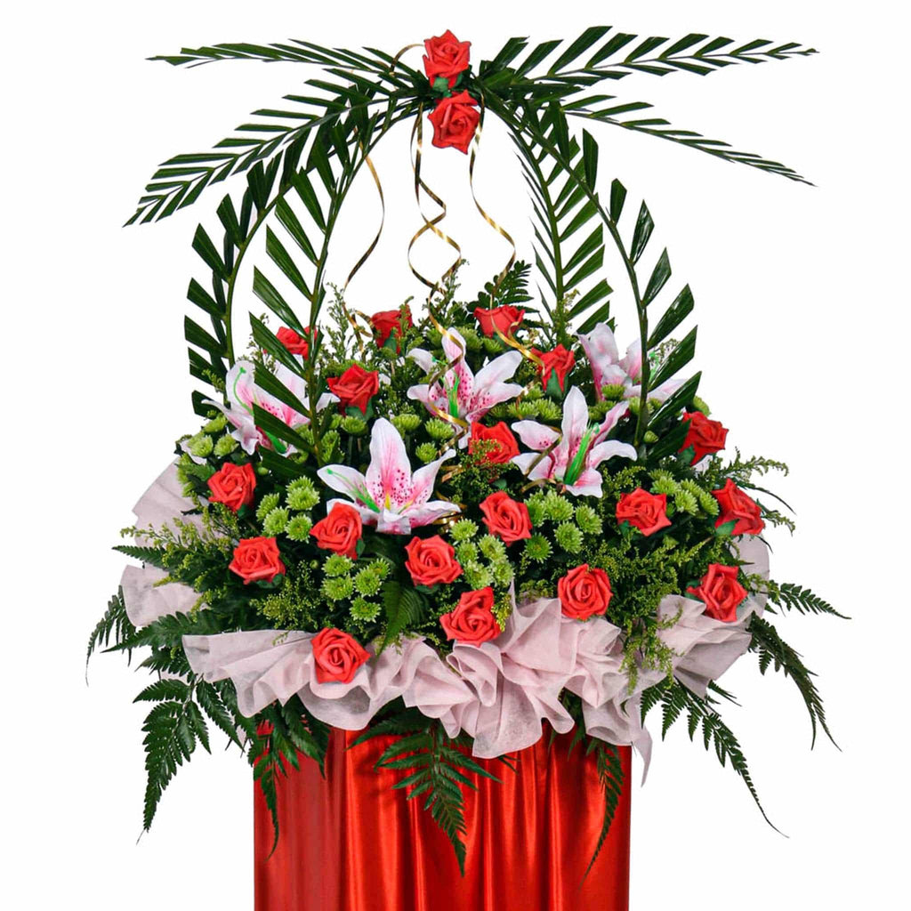 Opening Stand with Roses & Lilies | FO203 - Jade Valley Gifts & Floral Design Centre