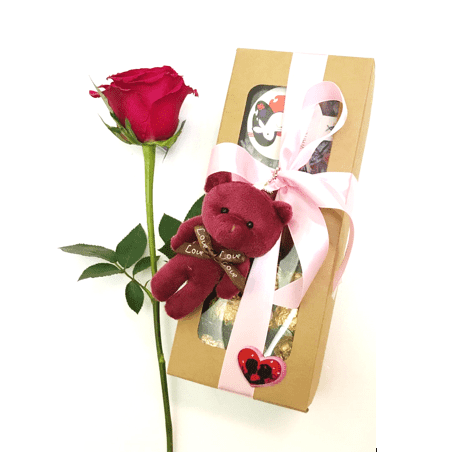 Rabbit & Roses Hand Bouquet | VA16 - Jade Valley Gifts & Floral Design Centre
